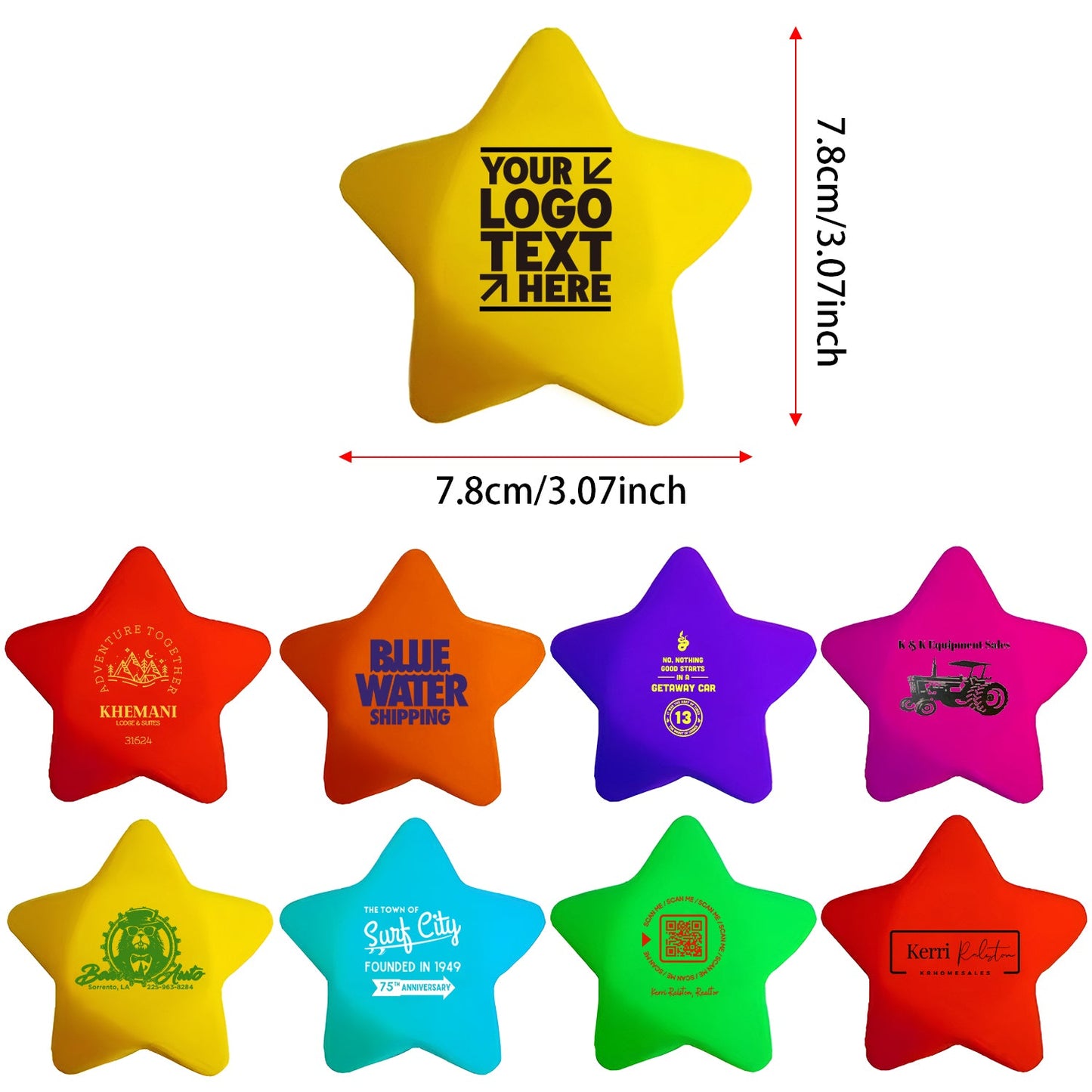 Wholesale Custom Star Shape Pu Foam Stress Reliever Ball With Your Logo