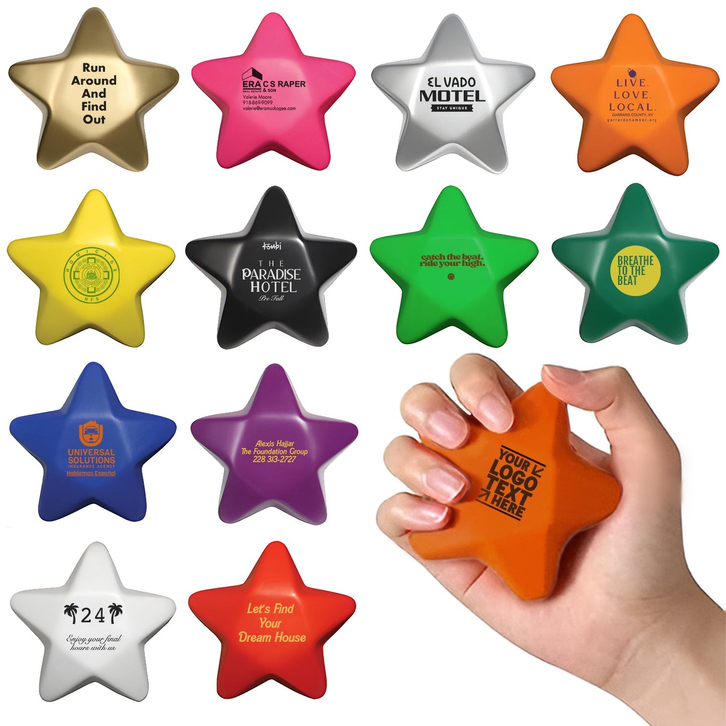 Wholesale Custom Star Shape Pu Foam Stress Reliever Ball With Your Logo