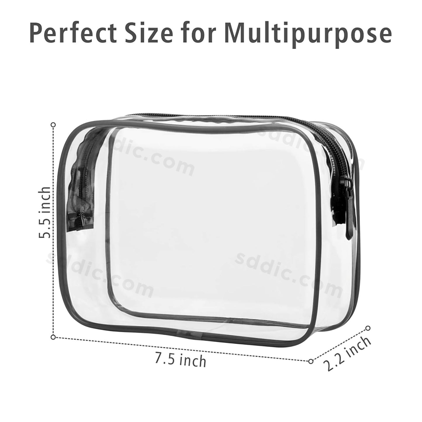 Custom Clear Toiletry Bag Tsa Approved Cosmetic Bags with Your Logo