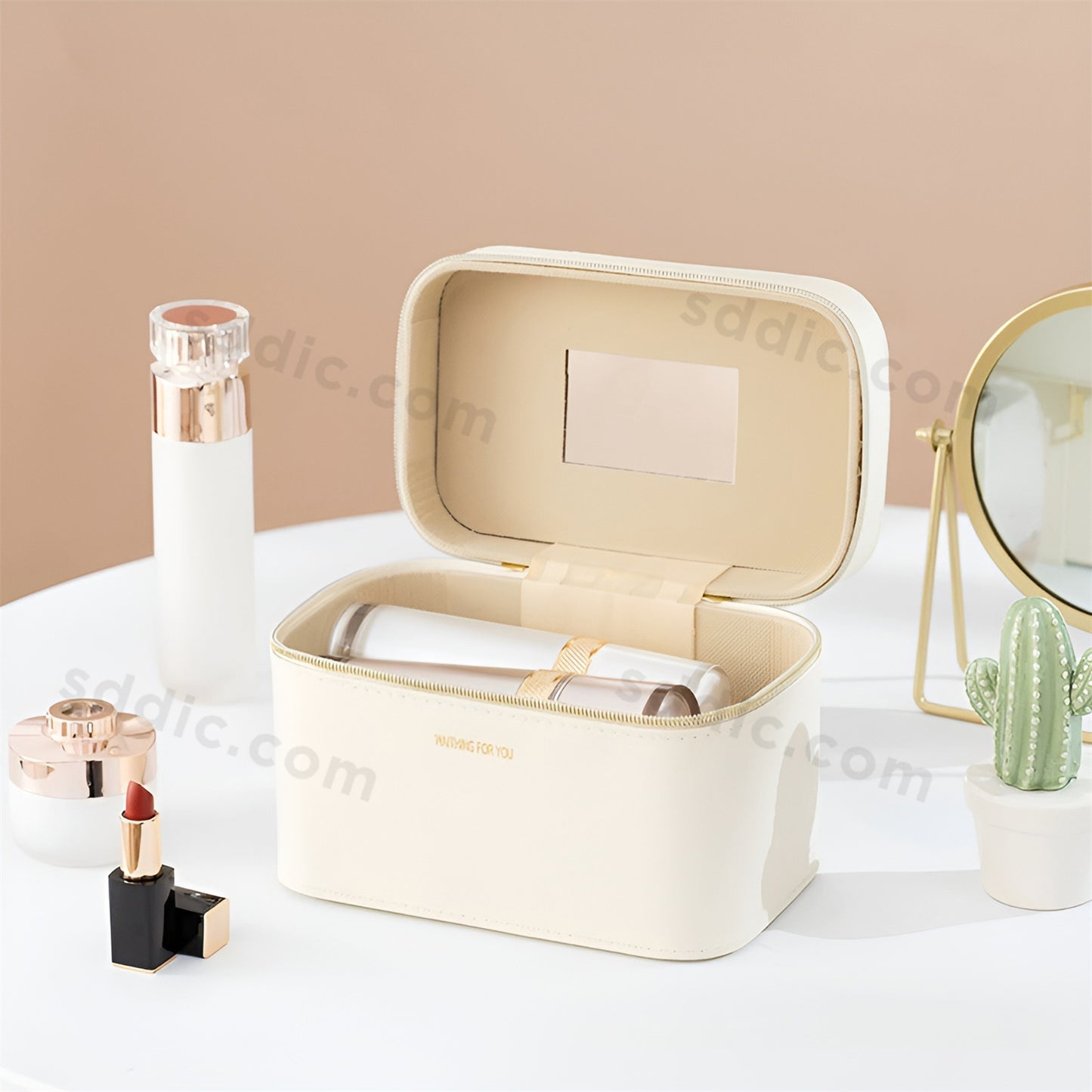 Custom Printed Portable PU Toiletry Bag Multi-functional Cosmetic Bag