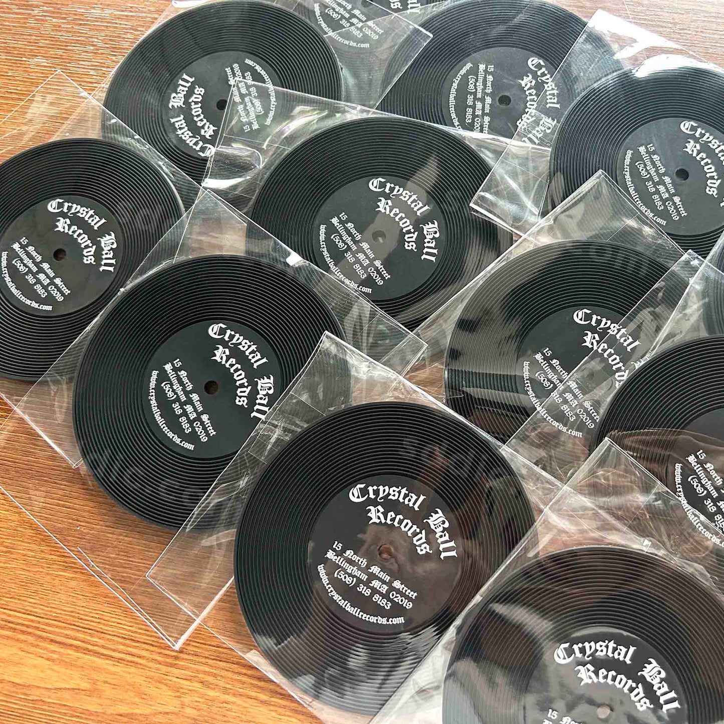 Custom Vintage Vinyl Record Coasters PVC Soft Rubber CD Music Coasters
