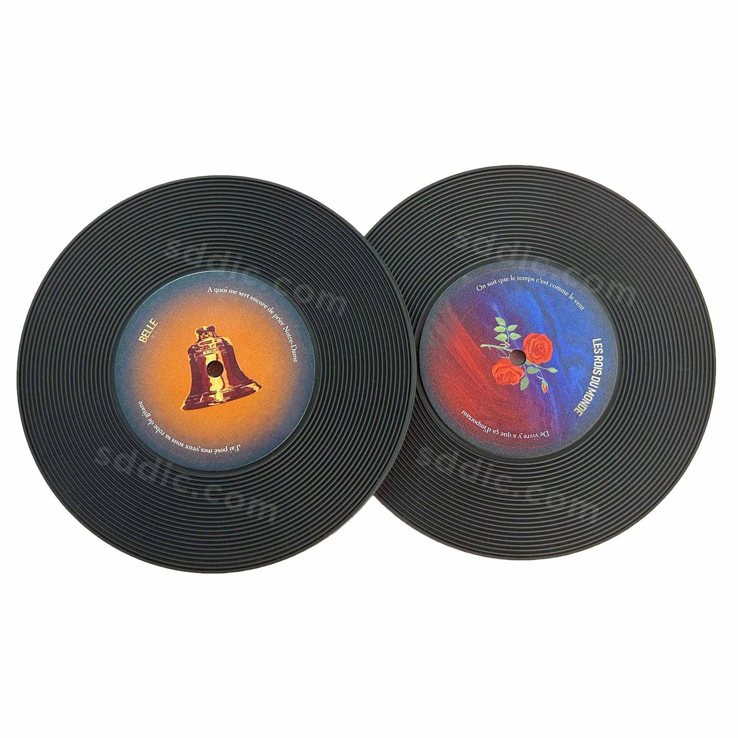 Custom Vintage Vinyl Record Coasters PVC Soft Rubber CD Music Coasters