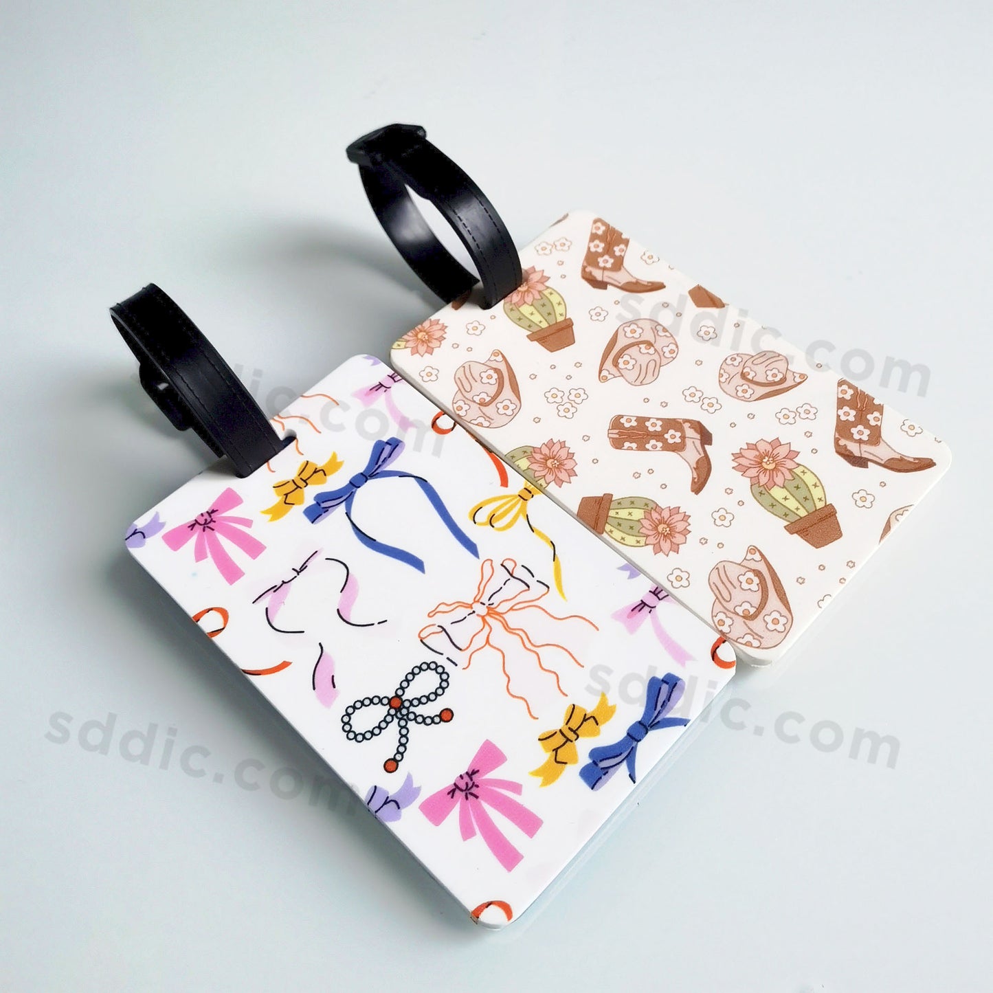 Custom Printed Silicone Luggage Tags Travel Backpack Tag For Business