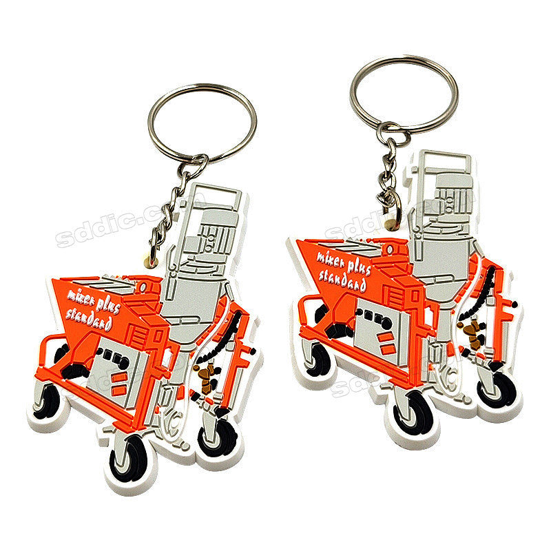 Custom 2D 3D Die Cut Rubber Soft Pvc Keychain with Business Logo