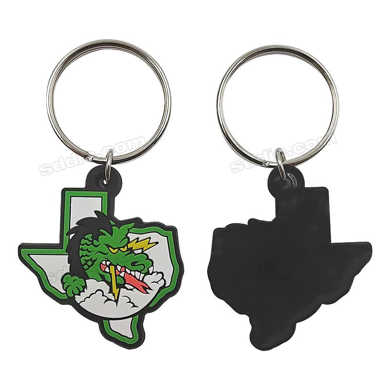 Custom 2D 3D Die Cut Rubber Soft Pvc Keychain with Business Logo