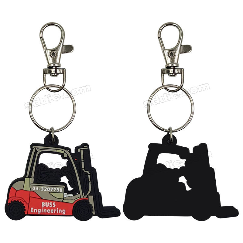 Custom 2D 3D Die Cut Rubber Soft Pvc Keychain with Business Logo