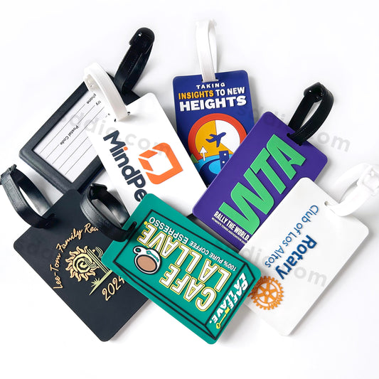 Custom 2D Silicone Luggage Tags with Logo Bag Tags For Travel