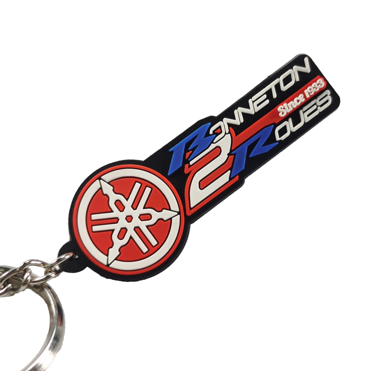 Custom Bulk 2D Die Cut PVC Rubber Keychains For Promo Gift