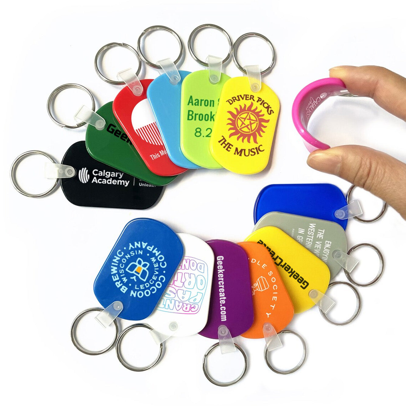 Custom Soft PVC Rubber Printed Keychain For Business Giveaway Gifts