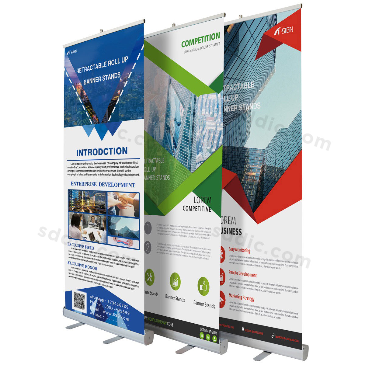Custom Retractable Roll Up Banner Stands