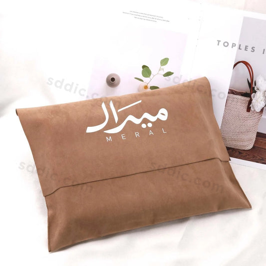 Custom Printed Velvet Envelope Dust Bag Packaging Pouch Cosmetic Bag