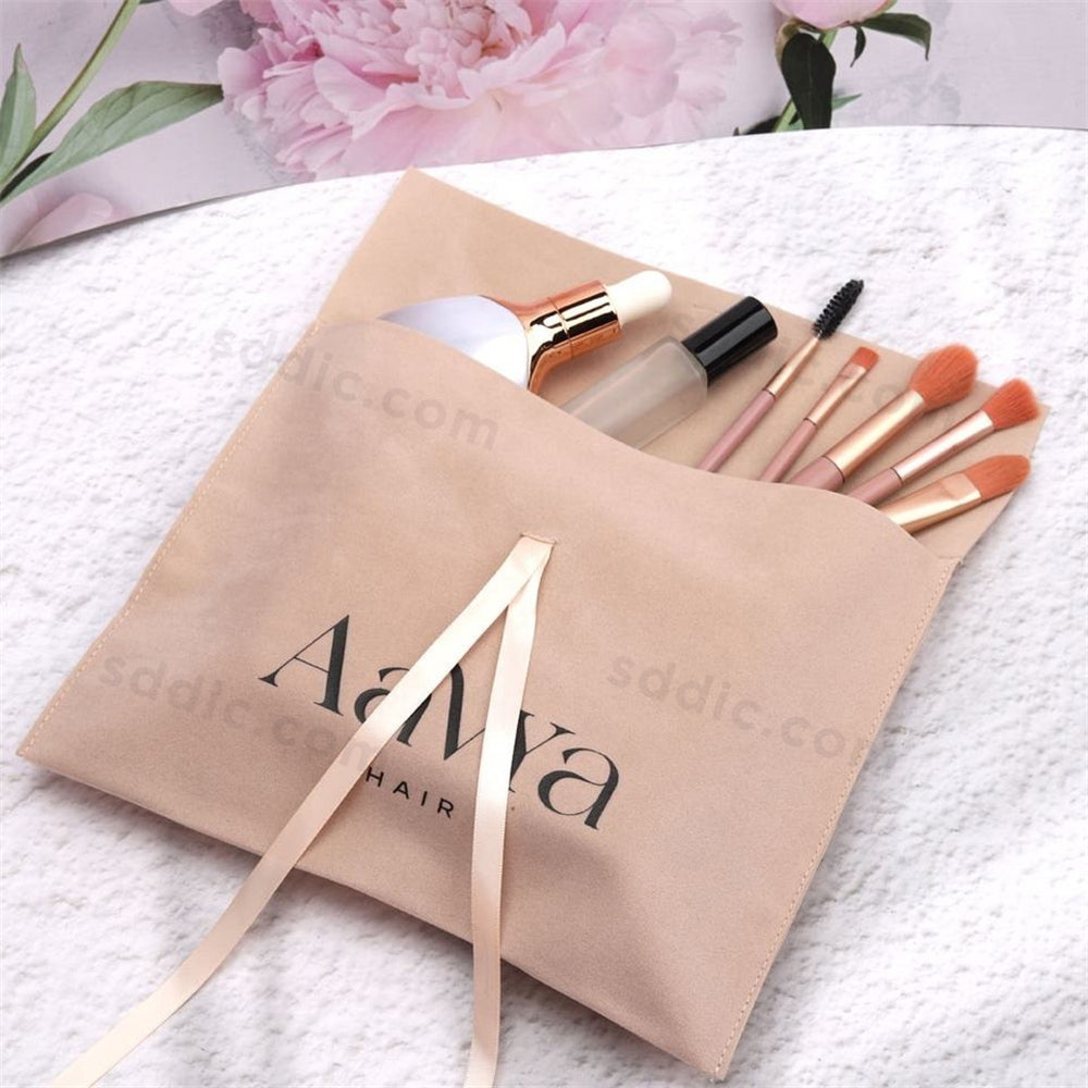 Custom Printed Velvet Makeup Perfume Pouch Luxury Envelope Gift Bag