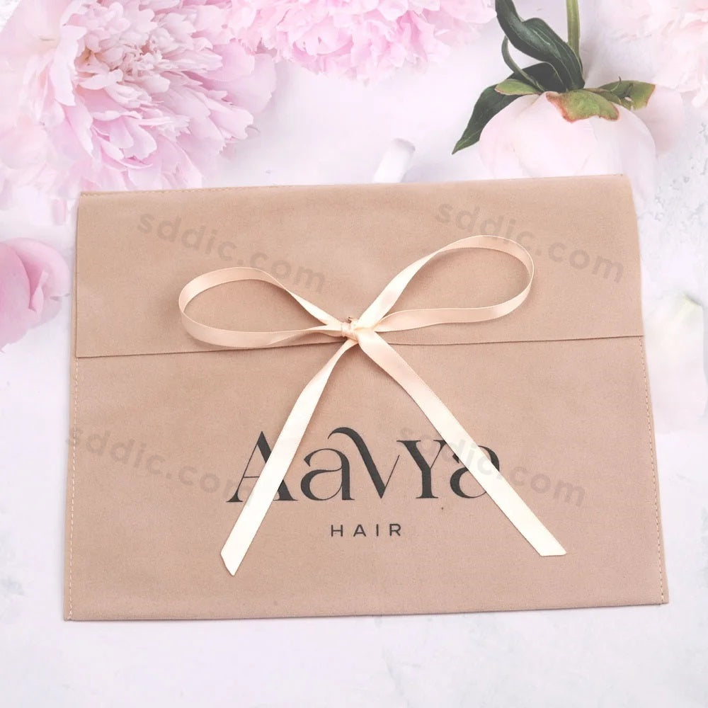 Custom Printed Velvet Makeup Perfume Pouch Luxury Envelope Gift Bag
