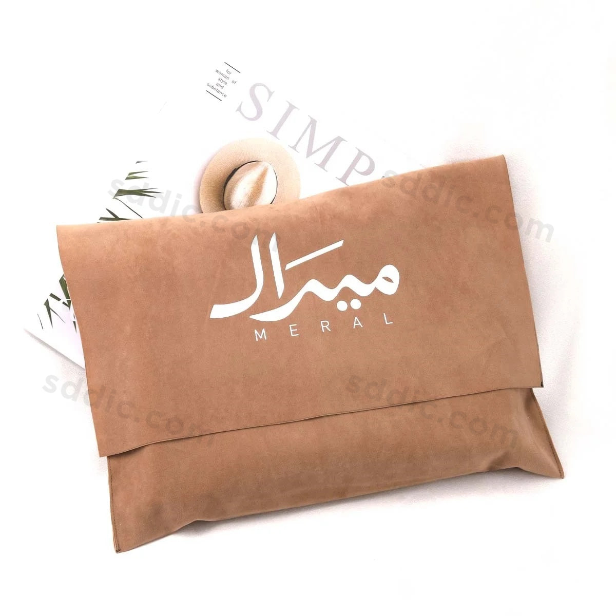 Custom Printed Velvet Envelope Dust Bag Packaging Pouch Cosmetic Bag