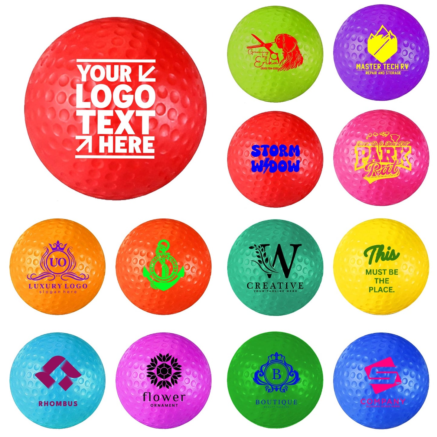 Bulk Golf Ball Stress Reliever Custom Sport Foam Ball For Promo Gifts