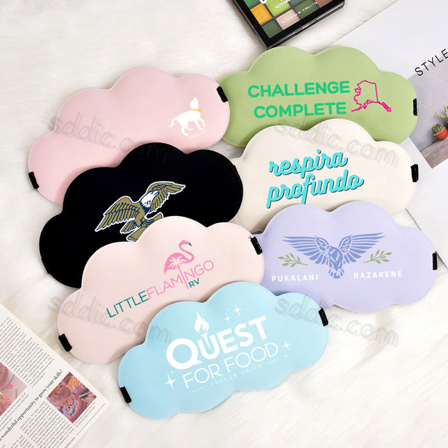 Custom Printed 3D Cloud Sleep Eye Mask Light Blocking Travel Eye Shade