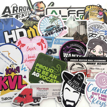 Custom Car Air Freshener Promotional Brand Die Cut Freshener with Logo