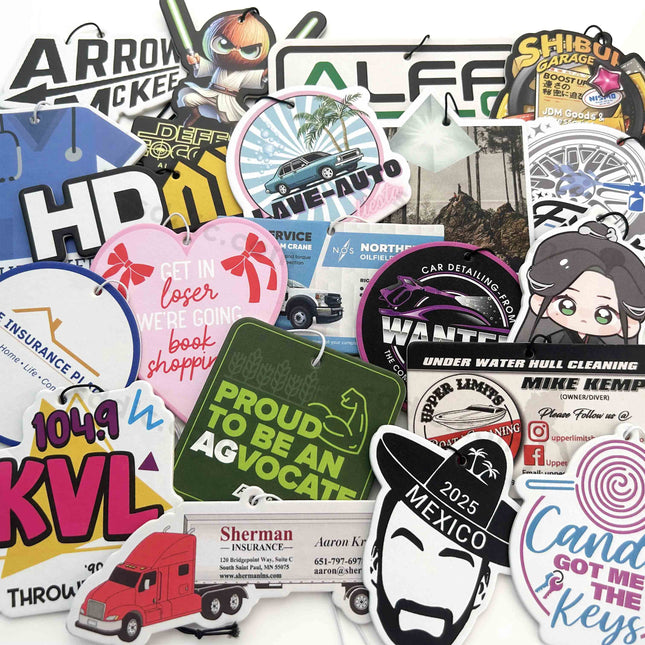 Custom Car Air Freshener Promotional Brand Die Cut Freshener with Logo