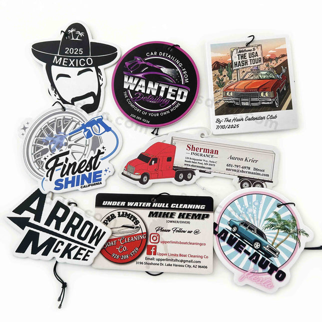 Custom Car Air Freshener Promotional Brand Die Cut Freshener with Logo