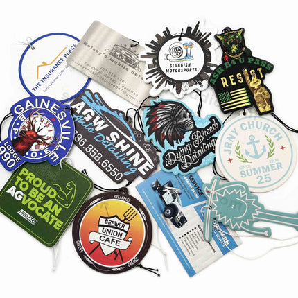 Custom Car Air Freshener Promotional Brand Die Cut Freshener with Logo