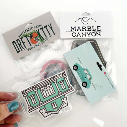 Custom Car Air Freshener Promotional Brand Die Cut Freshener with Logo