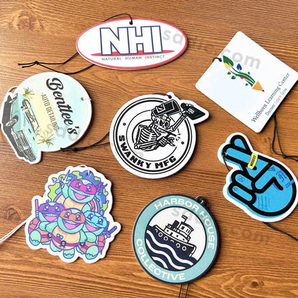 Custom Shape Air Freshener Die Cut Logo Printed Freshener for Car