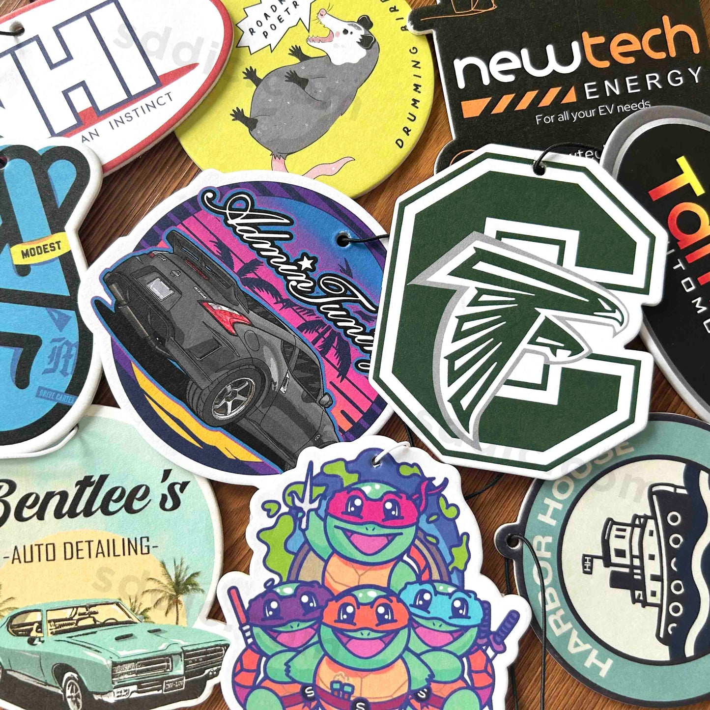 Custom Shape Air Freshener Die Cut Logo Printed Freshener for Car