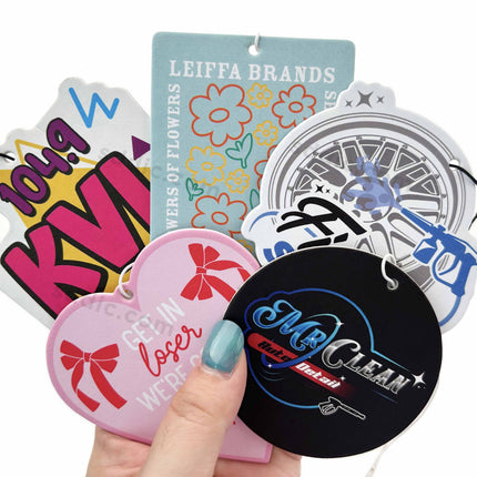 Custom Shape Air Freshener Die Cut Logo Printed Freshener for Car