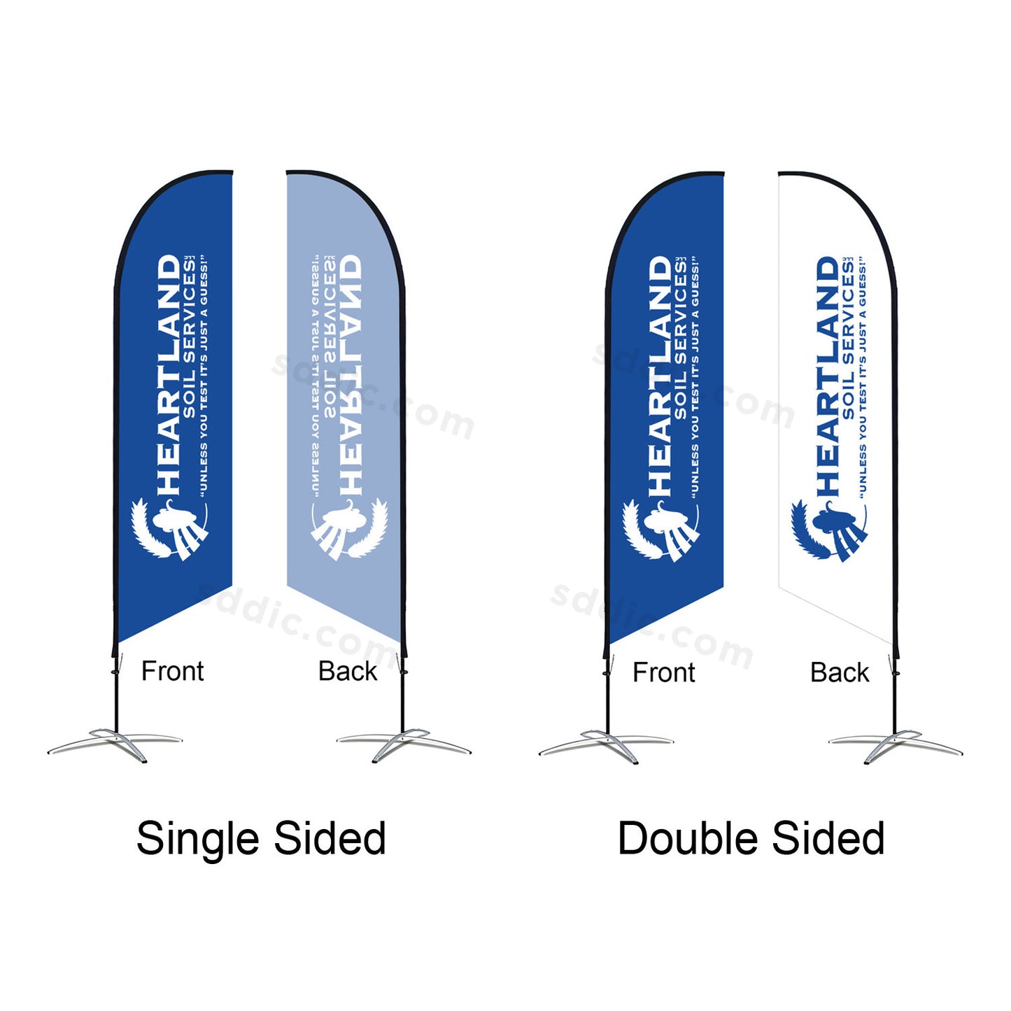 Custom Angled Flags