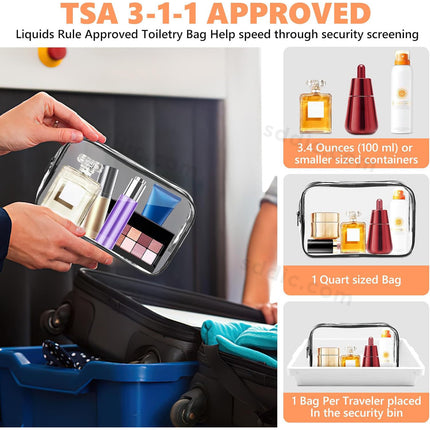 Custom Brand Logo Toiletry Bag Clear PVC Cosmetic Bags with Zipper