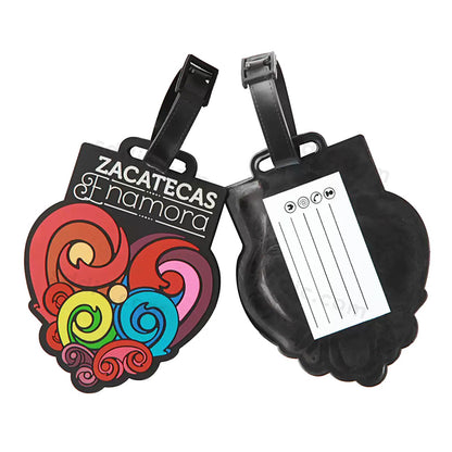 Custom Shaped Silicone Luggage Tags Branded Promotional  PVC Bag Tags