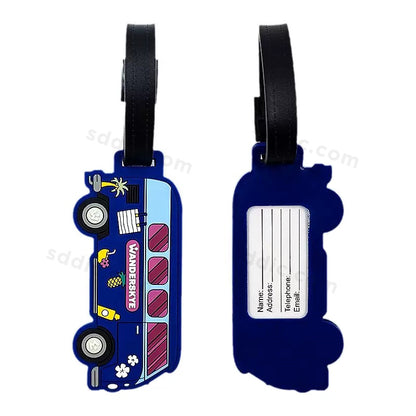 Custom Shaped Silicone Luggage Tags Branded Promotional  PVC Bag Tags