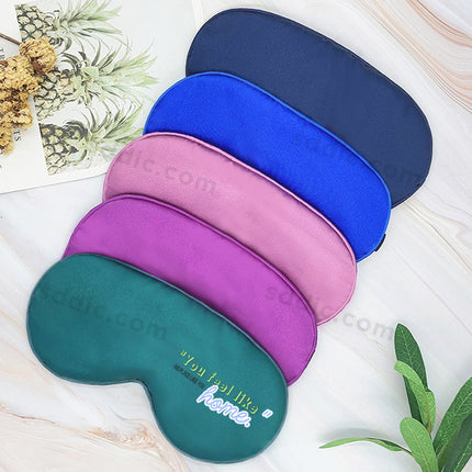 Custom Full Color Printed Soft Sleep Eye Mask Silk Satin Eyeshade