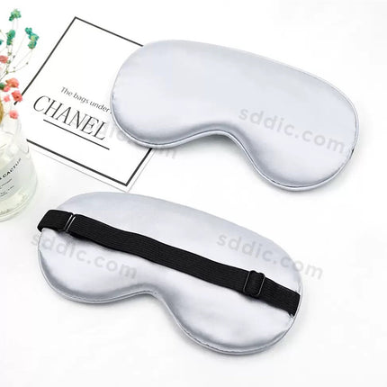 Custom Full Color Printed Soft Sleep Eye Mask Silk Satin Eyeshade