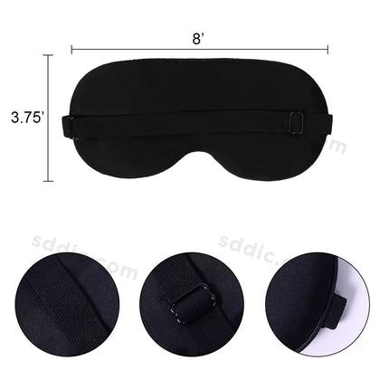 Custom Full Color Printed Soft Sleep Eye Mask Silk Satin Eyeshade