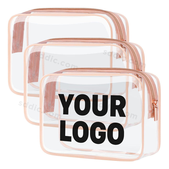 Custom Clear Toiletry Bag Tsa Approved Cosmetic Bags with Your Logo