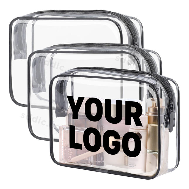 Custom Clear Toiletry Bag Tsa Approved Cosmetic Bags with Your Logo