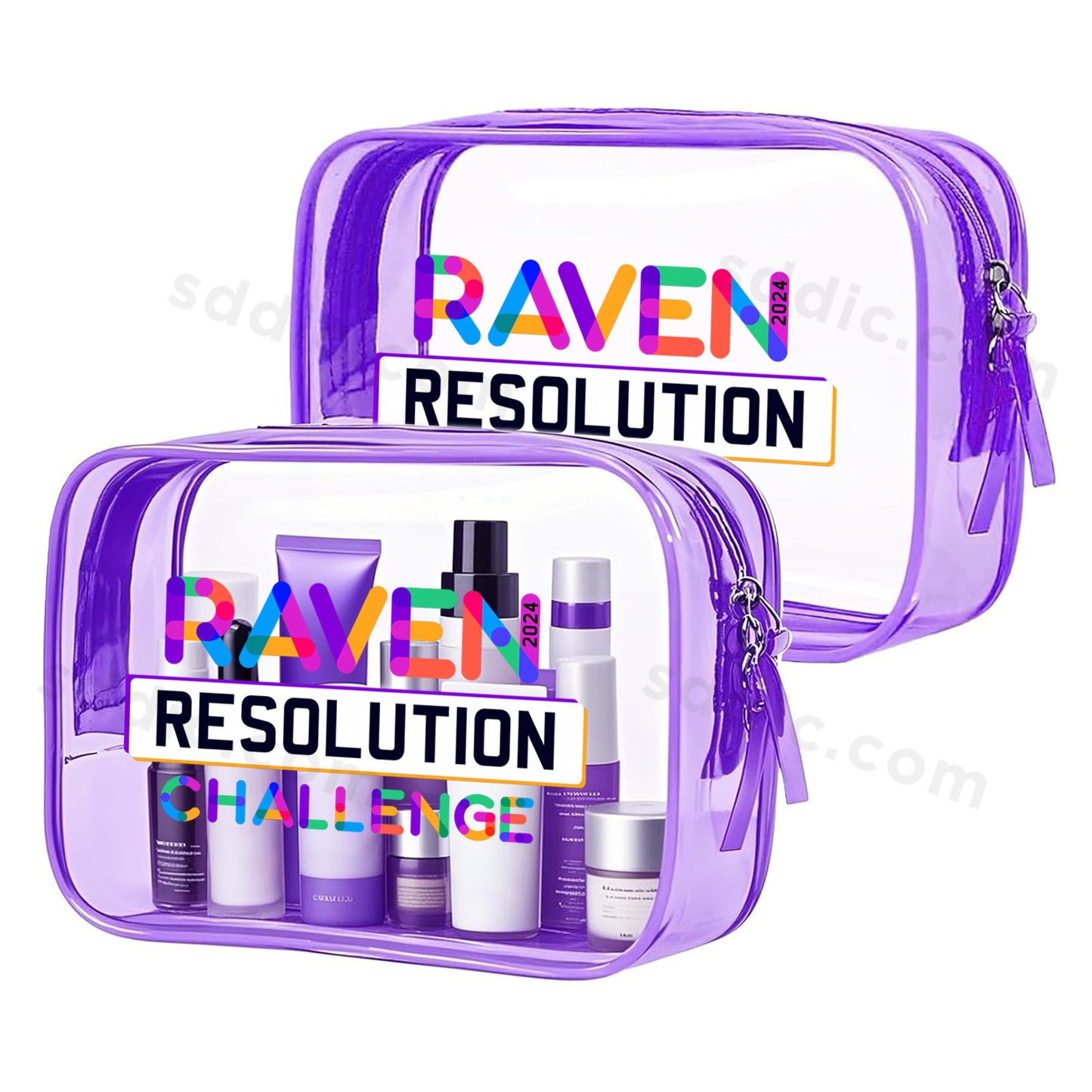 Custom Printed Waterproof Toiletry Bag Clear Cosmetic Bags for Travel
