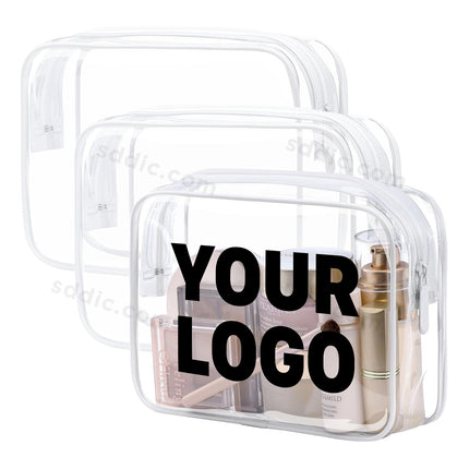 Custom Clear Toiletry Bag Tsa Approved Cosmetic Bags with Your Logo