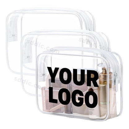 Custom Clear Toiletry Bag Tsa Approved Cosmetic Bags with Your Logo