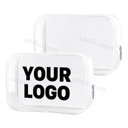 Custom Printed Waterproof Toiletry Bag Clear Cosmetic Bags for Travel