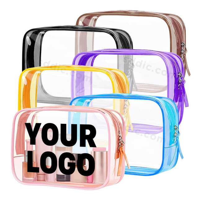 Custom Printed Waterproof Toiletry Bag Clear Cosmetic Bags for Travel