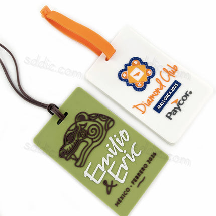 Custom Soft PVC Luggage Tags Travel Bag Tags for Suitcase & Backpack