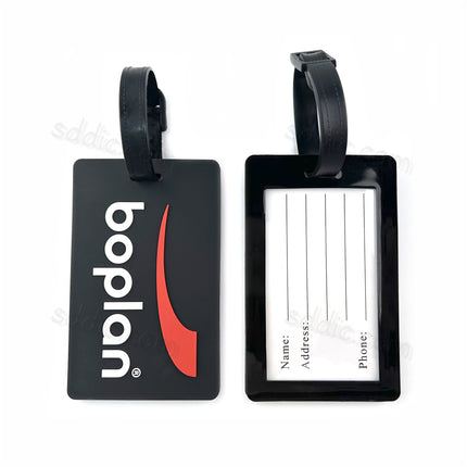 Custom Soft PVC Luggage Tags Travel Bag Tags for Suitcase & Backpack