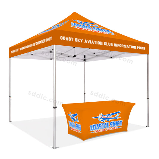 Custom Canopy Tent with Table Cover Package