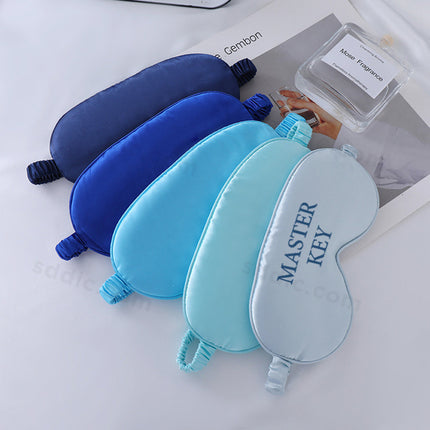 Custom Logo Printed Soft Sleep Eye Mask Travel Mask with Elastic Strap