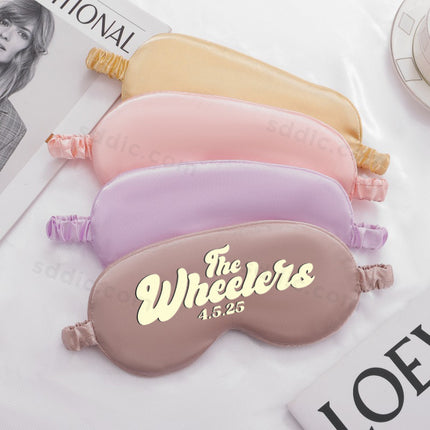 Custom Logo Printed Soft Sleep Eye Mask Travel Mask with Elastic Strap