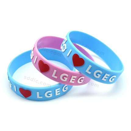 Custom Embossed Printed Silicone Wristbands & Rubber Bracelets
