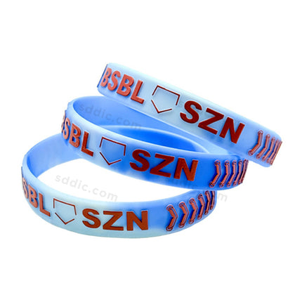 Custom Embossed Printed Silicone Wristbands & Rubber Bracelets