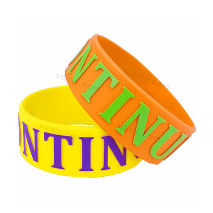 Custom Embossed Printed Silicone Wristbands & Rubber Bracelets